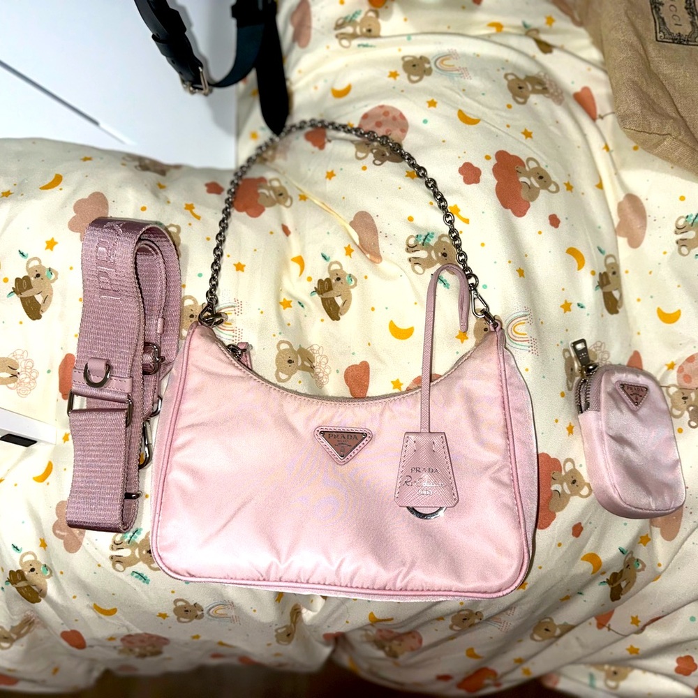 Prada Re Edition 2005 Nylon Chain Crossbody Shoulder Bag